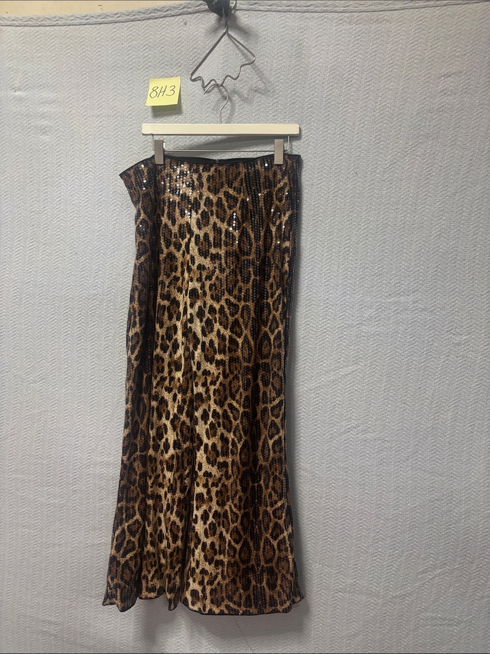 XL cheetah print sequined pants